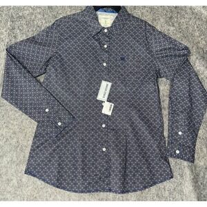 Panhandle Rough Stock‎ Shirt Womens Large -blue- Western Rodeo (zz14)